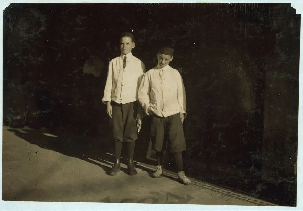 2 of the young table boys in Burke's ice cream parlor.  Location:…, Alabama, 1914