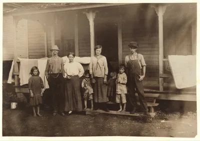 Ollie Johnson and family. See 3844 and 3845.  Location: Anniston,…, Alabama, 1914