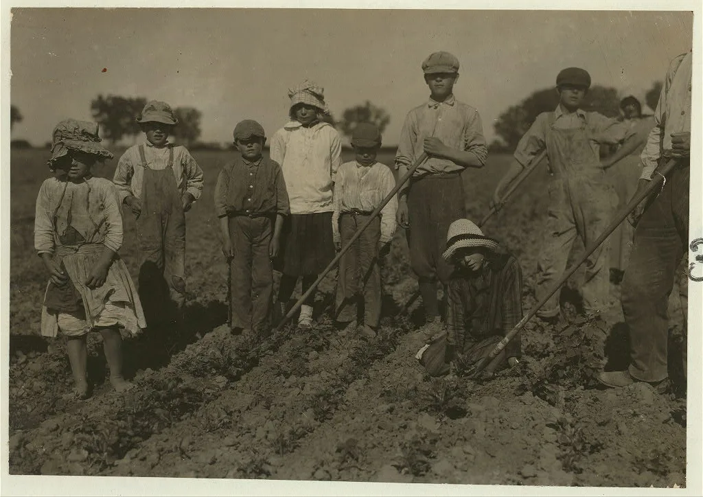 [Three adults and six children from seven years to twelve years hard…, Colorado, 1915