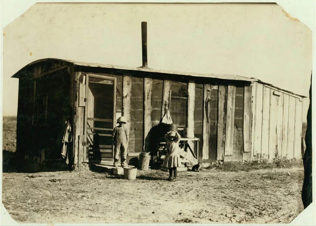 Shack in which the Reibers live, 10 x 15 ft. with a small shed…, Colorado, 1915