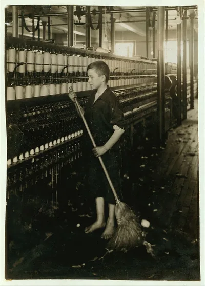 [Cleaner and Sweeper - Spinning Department of American Linen Co.] …, Massachusetts, 1916