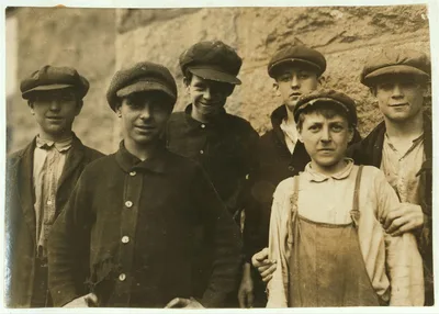 Doffers in Granite Mill #1.  Location: Fall River, Massachusetts, 1916