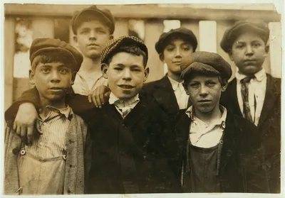 [Drop-wire boys and sweepers. Granite Mill #2. Several of 14 and 15…, Massachusetts, 1916