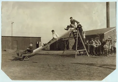 Play-time at the Oklahoma School for the Blind. Children have a great…, 1917