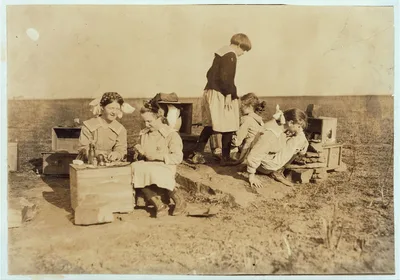 Some original play houses conceived and executed by girls at the…, Oklahoma, 1917