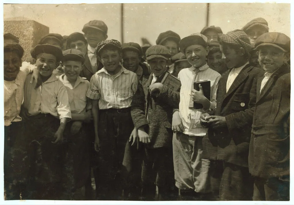 [Going to School. About 14-16 years. Watson School - Flint Village.] …, Massachusetts, 1916