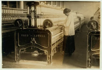 Young Spinner - Indian Orchard Cotton Mill. Location: Indian Orchard,…, Massachusetts, 1916