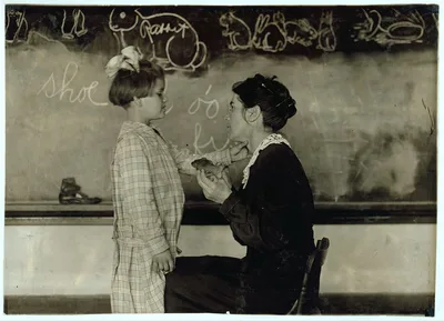 [Teaching a deaf-mute to talk. Training School for Deaf Mutes. See…, Oklahoma, 1917