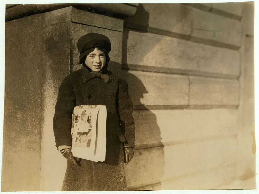 Isidor Lipovsky, 24 Luck Street. 10 years old and been selling every…, Vermont, 1916