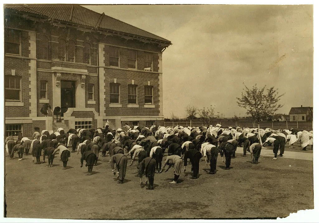 Calesthenics [i.e., calisthenics] Every day, every school in Lawton…, Oklahoma, 1917